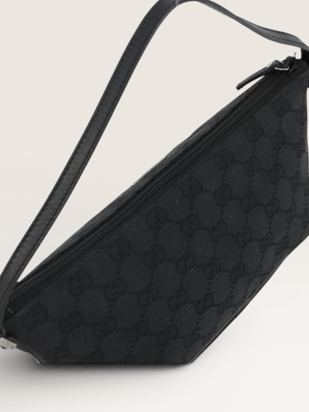 Gucci GG Canvas Boat Pochette Black Mini Shoulder Bag Silver Hardware - Picture 16 of 16